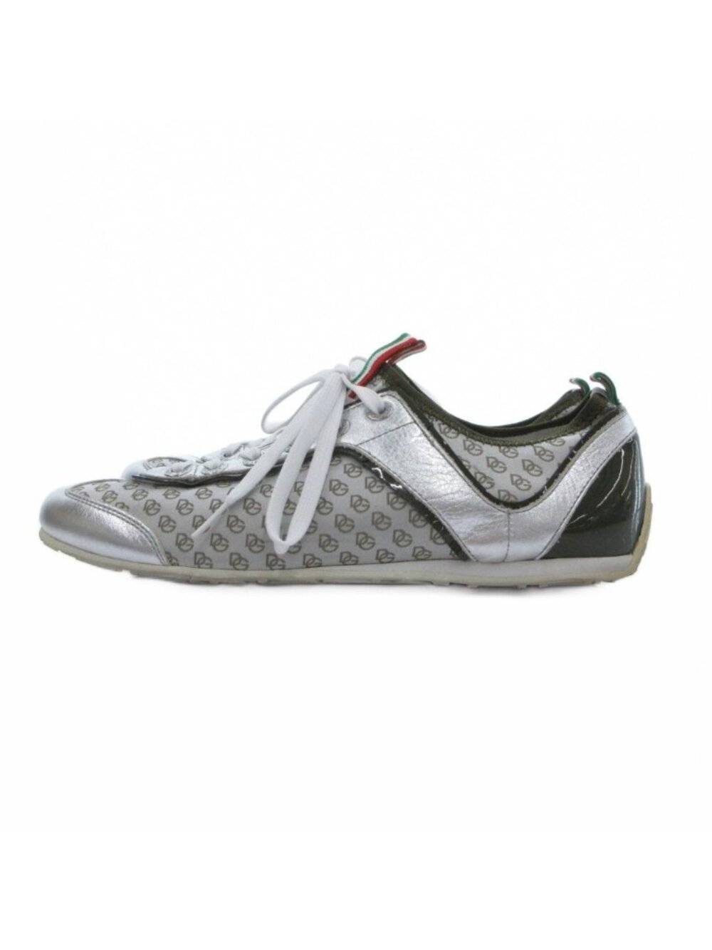 Dolce & Gabbana Low Cut Sneakers Shoes DG Logo 7 Silver